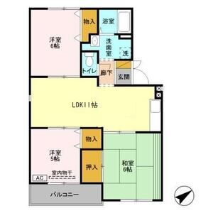 ニュー・トリヴァンベールユアサ203号室 間取