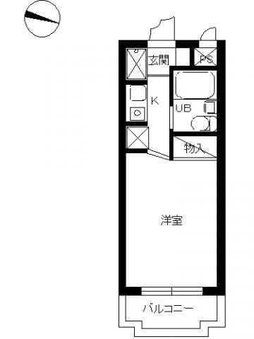 スカイコート横浜大口第２306号室 間取