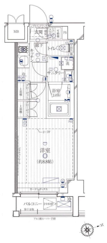 レガリス用賀2階 間取