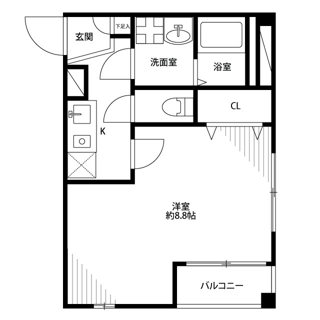 アンプルール フェール Lien.K.M303号室 間取