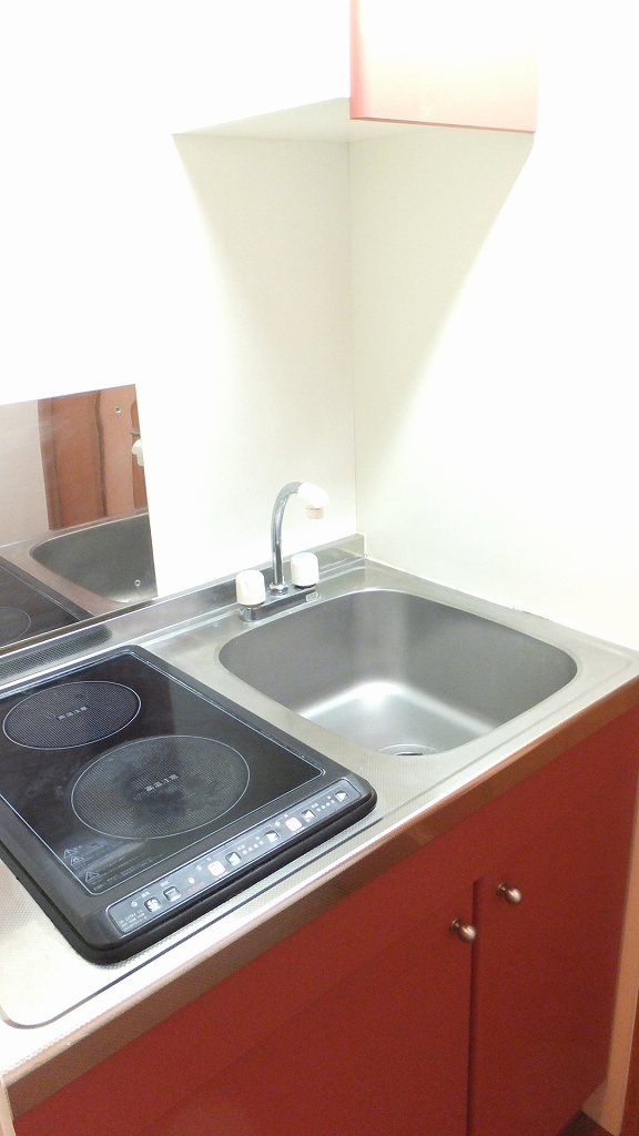 レオパレスエアル 2口の電気コンロ付き