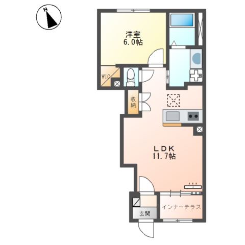 リッシュ102号室 間取