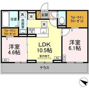 アヴァンスコート参番館103号室 間取