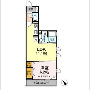 Blau Forst301号室 間取