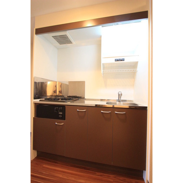 パールサラン204号室 2口ガスシステムキッチン