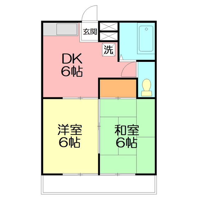 ルミエール富水302号室 間取