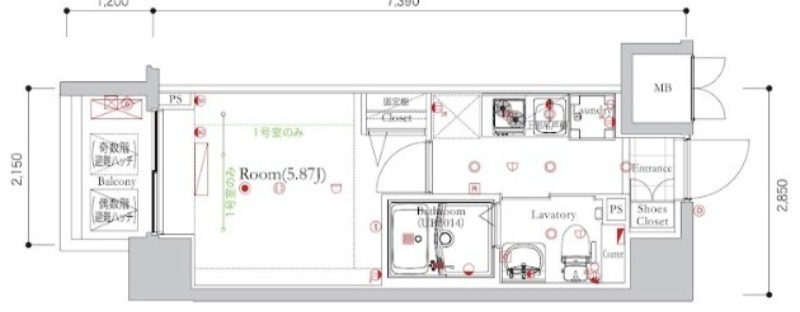 フェルクルールプレスト西横浜8階 間取