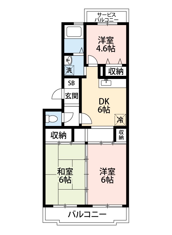 ガーデンクレスト湘南2階 ※反転タイプあり