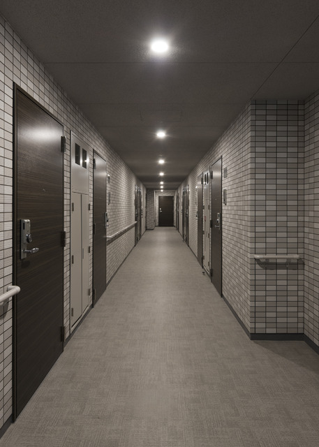 ガーラ・グランディ小竹向原2階 雨の日も滑りにくい共用廊下