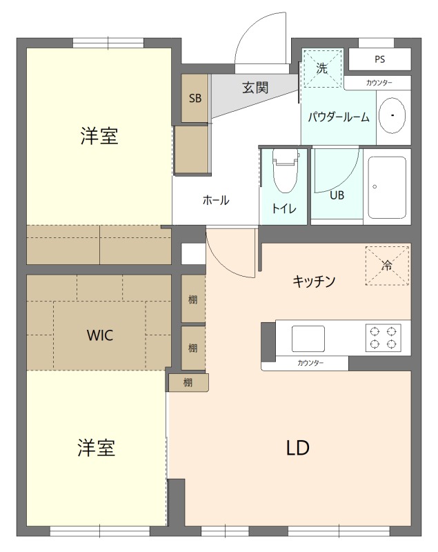 コンフォートグリーン4階 間取