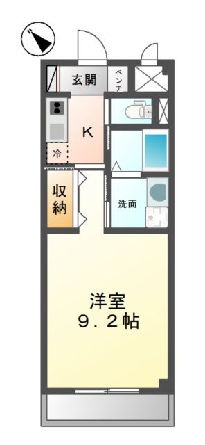 レガシープレイス片瀬205号室 間取