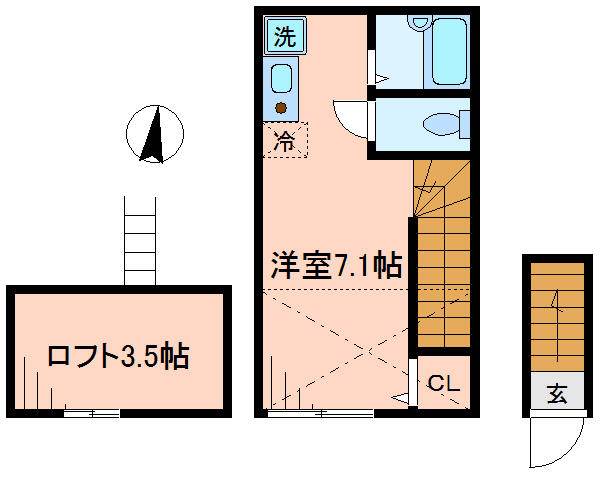 バーミープレイス西新井Ⅱ2階 間取