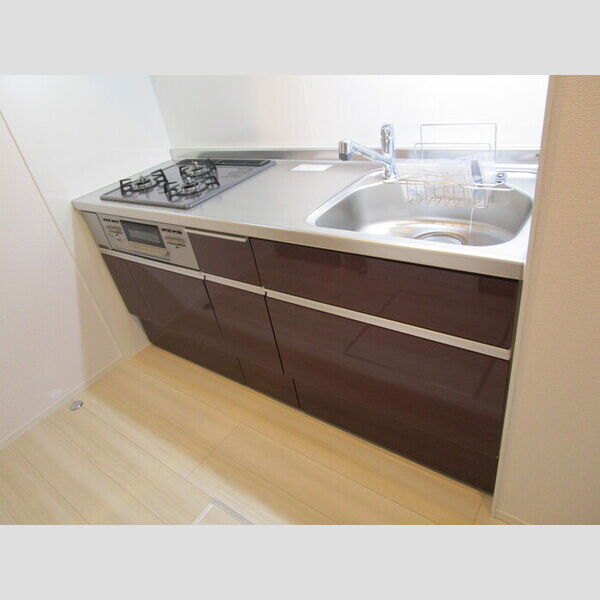 D-assemble105号室 3口ガスコンロ付システムキッチン