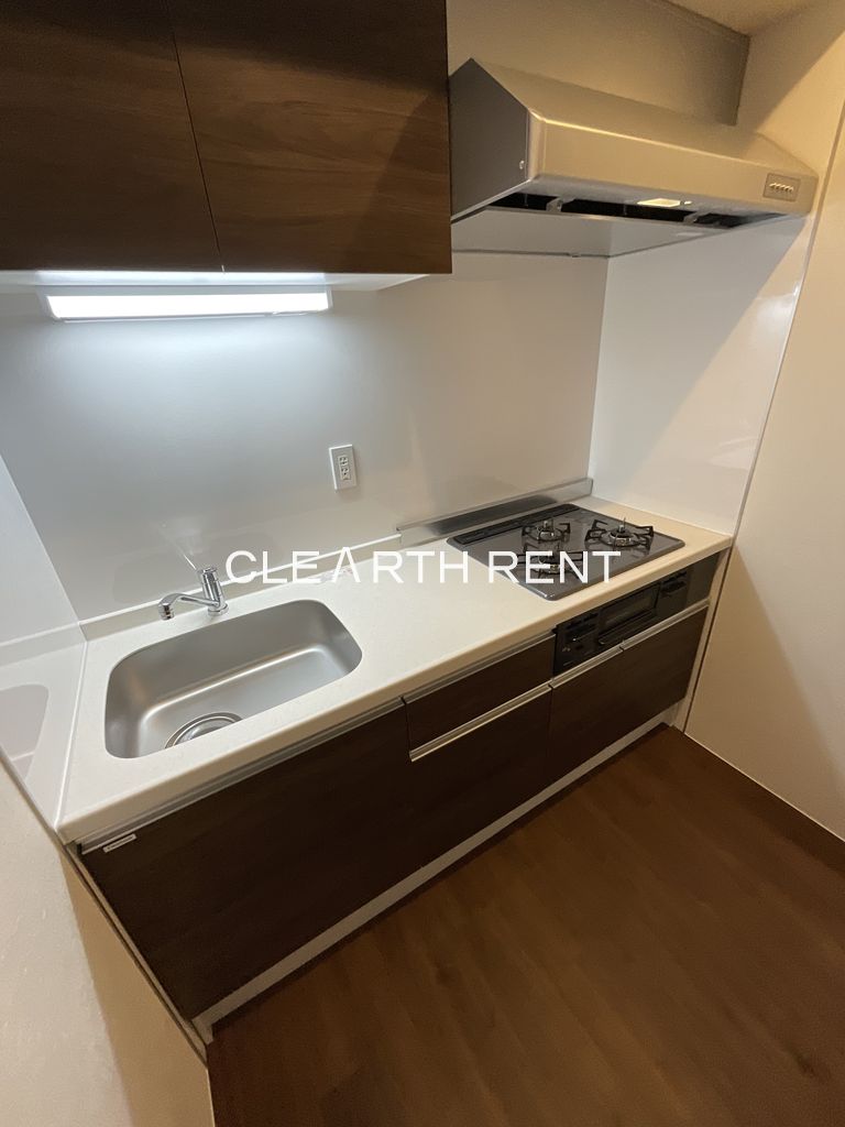 ＧＲＡＮ ＰＡＳＥＯ芝公園4階 ガス3口システムキッチン/グリル付き