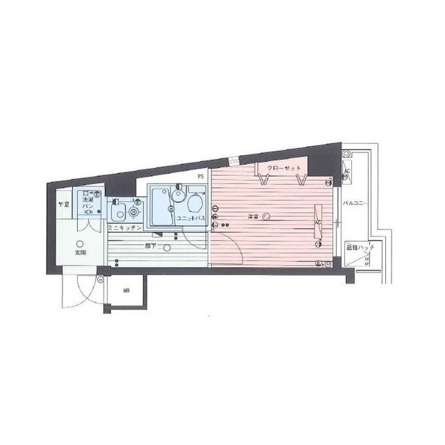 グランレーブ南麻布 306号室の間取り図