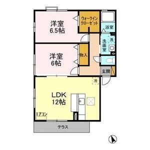 オリーブガーデン　A・B・CA101号室 間取