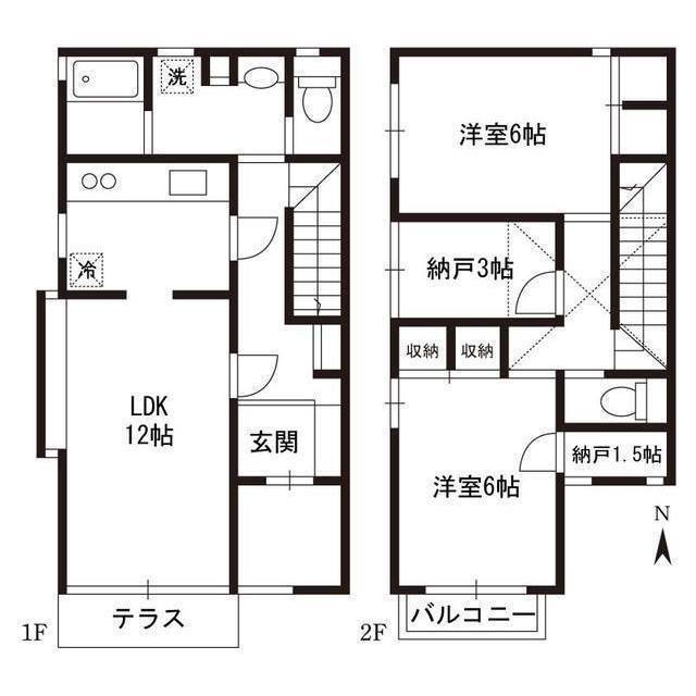 岡田邸B107号室 間取