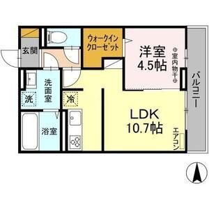アベニール308号室 間取