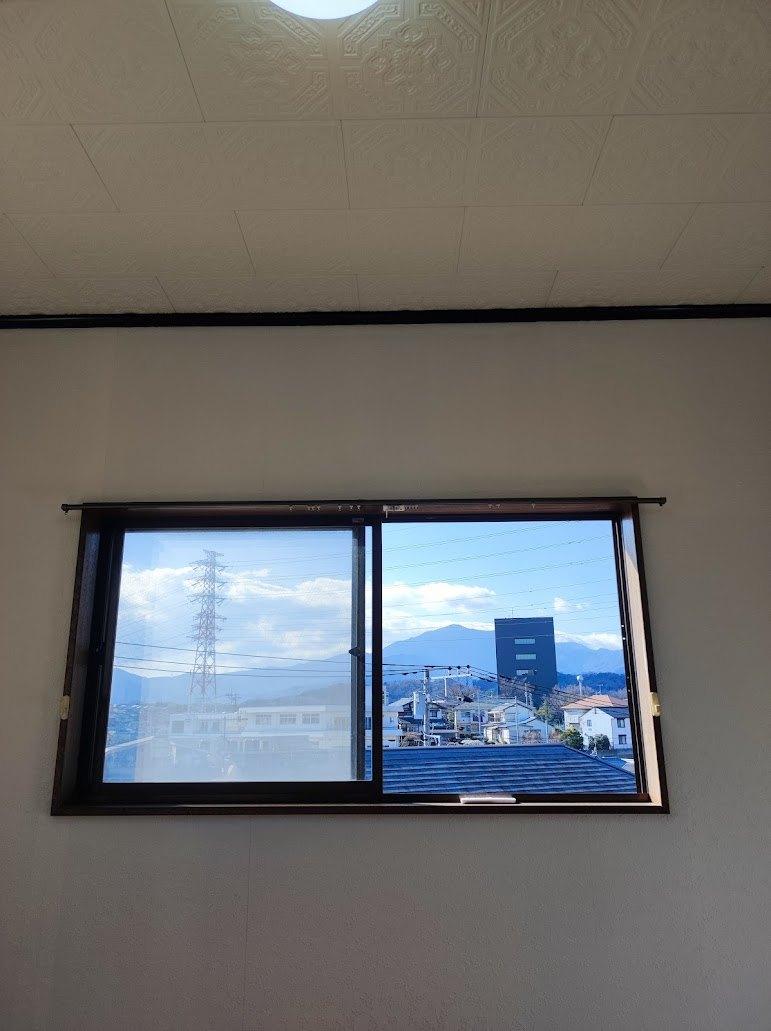 伊勢原石田戸建 ２F窓から大山の眺め。富士山も山頂眺め