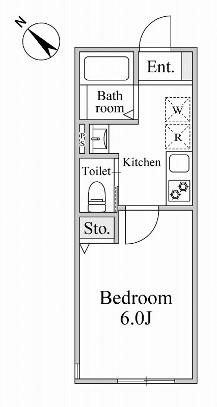 アリスワン南三咲(E-222)1階 間取