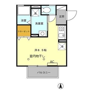 アレーナスM105号室 間取