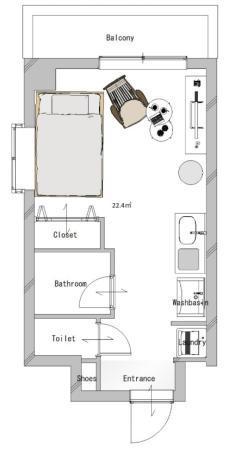 ガイア歌舞伎町壱番館4階 間取り図