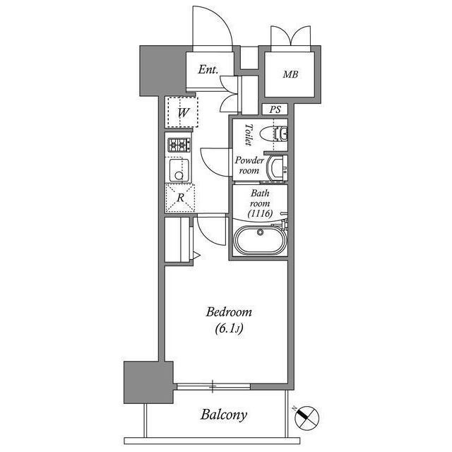 オーパスホームズ南行徳1108号室 間取