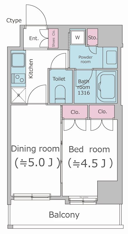 パークフラッツ渋谷代官山8階 間取り