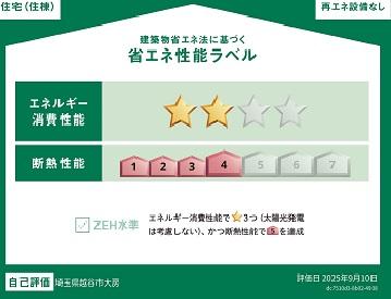 越谷市大房アパート新築工事(仮) 省エネ性能ラベル