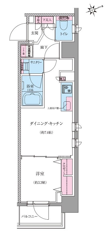 クレヴィアリグゼ世田谷松陰神社前2階 間取