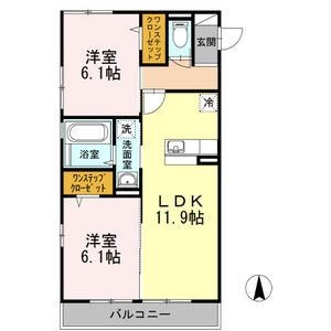 グラシューズ306号室 間取