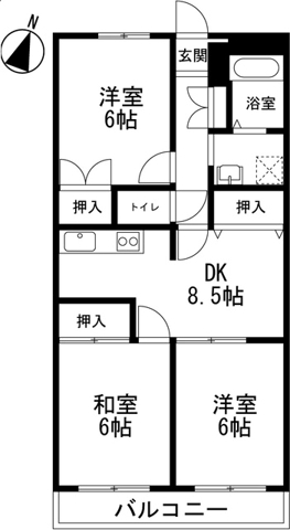 メゾン大西1階 間取