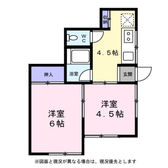 稲森荘1F号室 間取