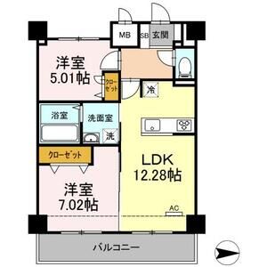 Grande Carro(グランデカッロ)802号室 間取