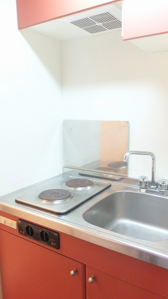 レオパレスコア 2口の電気コンロ付き