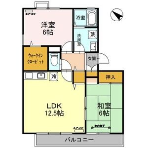 ウエストシティ　Ⅴ/ⅥⅥ302号室 間取