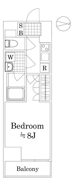 ＡＲＫＭＡＲＫ東向島ＡＺ1002号室 間取