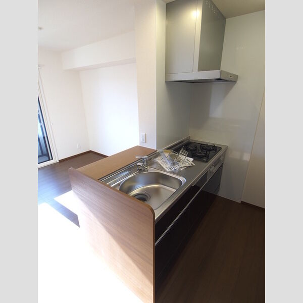 BRYANT PARK　D203号室 3コンロ付の対面キッチン