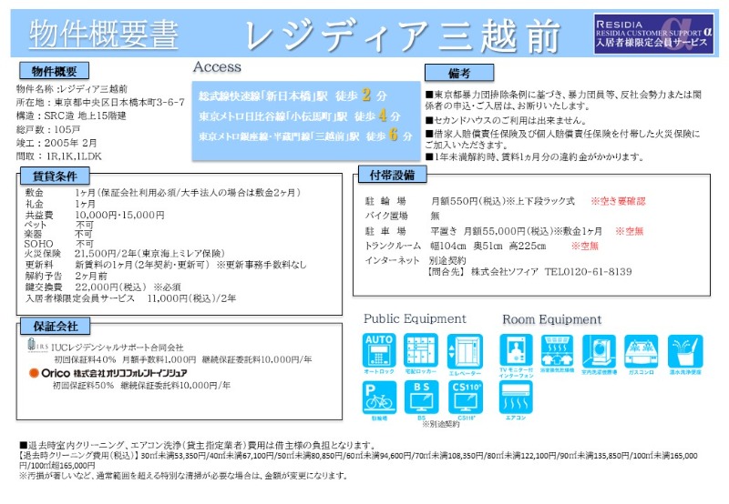 レジディア三越前13階 部屋その他