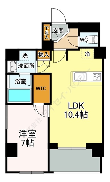 スカイステージ築地0502号室 間取