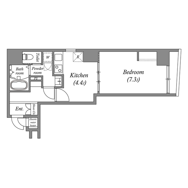 HF八丁堀レジデンスⅢ 0302号室の間取り図