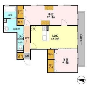 グレイス若草302号室 間取