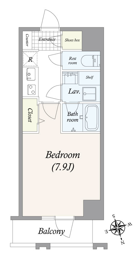 ＧＲＡＮ ＰＡＳＥＯ 浅草橋Ⅱ6階 同タイプ別住戸写真となります。現況と異なる場合がございます。