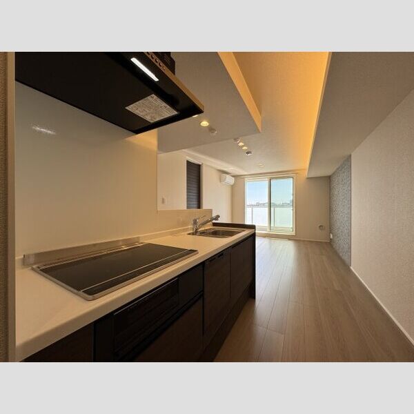 グリナージュ　リリア402号室 キッチンにはIHクッキングヒーター♪グリル付き!食洗器もビルトイン♪