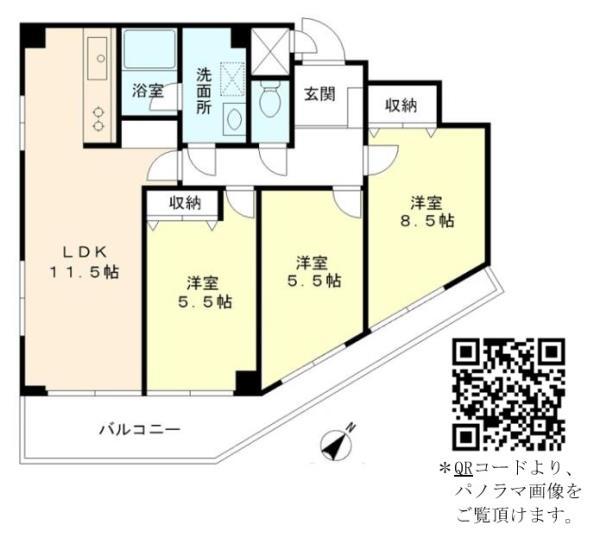 ロイヤルプラザ滝野川3階 間取