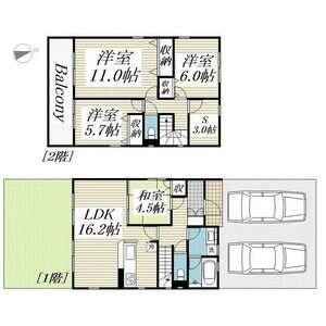 クレイドルガーデン八王子市犬目町第35　(2号棟)0001号室 間取