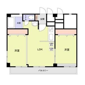 広尾ハイツ707号室 間取