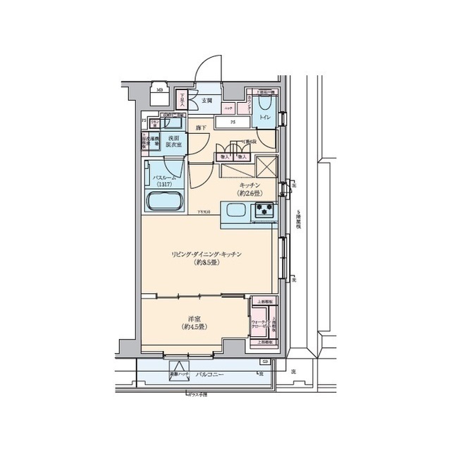 ロアール蒲田6階 間取