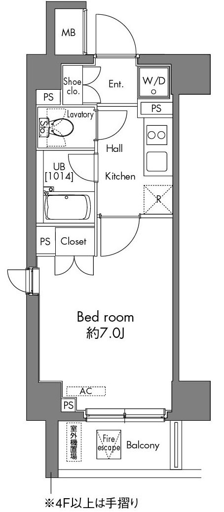 プラウドフラット早稲田707号室 間取り