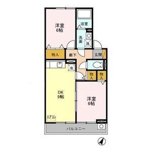 フローラルコート202号室 間取